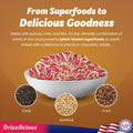 Drizzilicious vegan gluten-free rice cake snacks with quinoa, chia, and flax mixed in a premium chocolaty drizzle.