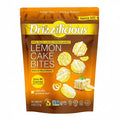 Drizzilicious Lemon Cake Bites, vegan lemon cake snacks, mini rice cakes in family size bag, 8 oz.