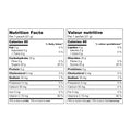 Nutrition facts label for spiced apple cider drink mix, showing calories and ingredients per 21g pouch.