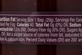 Nutrition label of Fischer and Wieser Razzpotle Roasted Raspberry Chipotle Sauce, highlighting calories and fat content.