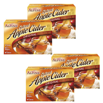 Spiced Apple Cider Instant Drink Mix Pack of 2 with 10 pouches each, offering a delicious flavor and vitamins.