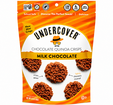 Undercover Milk Chocolate Quinoa Crisps, Gluten Free, Nut Free, School Safe Snack 15 ounce (435 grams)