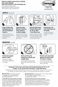 Instruction manual for Damage-Free Broom Holder by Command, detailing application and removal steps.