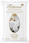 Disposable plastic table covers for events, Linette 7-piece package, waterproof and absorbent for any occasion.