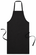 Black commercial grade kitchen apron from Nouvelle Legende, perfect for professional chefs and home kitchens.