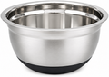 Winco Heavy-Duty Stainless Steel Mixing Bowl 13 Quart for commercial kitchen preparation.