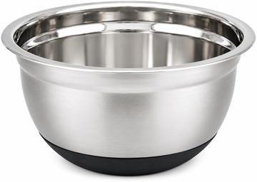 Winco Heavy-Duty Stainless Steel Mixing Bowl 13 Quart for commercial kitchen preparation.