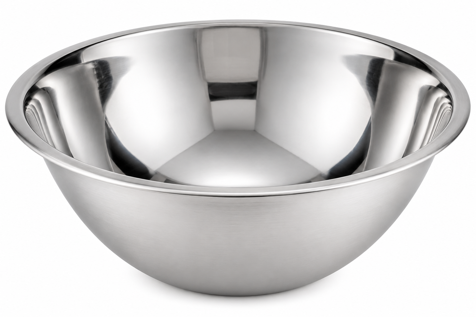 Winco 8 quart stainless steel mixing bowl, ideal for cooking and food preparation.