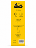 Bug repelling fans product packaging displaying USB details and specifications for rechargeable fly deterrent fans.