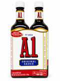 A1 Original Steak Sauce, 20 oz x 2 bottles for steak and chicken, perfect for grilling and marinating.