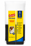 Glad Take-Aways Food Storage Containers 38 oz, 35 sets for meal prep and kitchen storage, total 70 pieces.