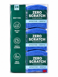Zero Scratch Scrub Sponges 24-Pack for gentle cleaning of non-stick pans, dishes, glassware, tubs, and showers.