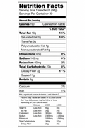 Nutrition facts label for Nature Valley Almond Butter Biscuit Sandwiches 30 Pack, detailing calories, fat, and protein.
