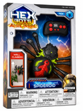 Packaging of the Wall Climber Spider Toy featuring the HEX Spideroid electronic spider with remote control.