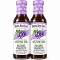Olive Oil Balsamic Vinaigrette 12 oz | Bella Sun Luci bottles featuring 100% olive oil and aged balsamic vinegar.