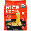 Millet and Brown Rice Ramen Noodles 30 oz package by Lotus Foods, USDA Organic, gluten-free, 12 pack.