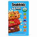 Organic Chewy Granola Bars 45 Count Variety Pack from Snakkidz featuring Chocolate Chip, Strawberry, and Chunky Monkey flavors.
