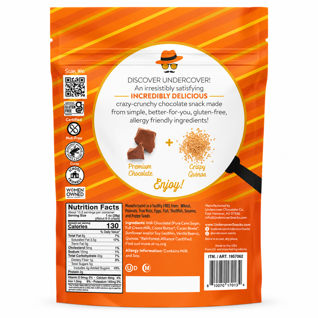 Undercover Chocolate Quinoa Crisps Milk Chocolate Minis 15.3 oz