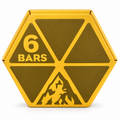 Toblerone Milk Chocolate Bars packaging featuring 6 bars in a hexagon design.