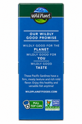 Wild Planet Pacific Sardines packaging highlighting the brand's commitment to sustainability and quality.