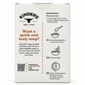 Kinder's French Onion Seasoning Mix packaging with recipe instructions for a quick soup.