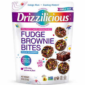 Drizzilicious Fudge Brownie Mini Rice Cake Bites, 8 oz.