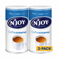 N'JOY non-dairy coffee creamer 2 pack canisters, perfect for enhancing your coffee experience.