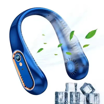 Bladeless Neckband Air Cooler – 5-Speed Wearable Fan
