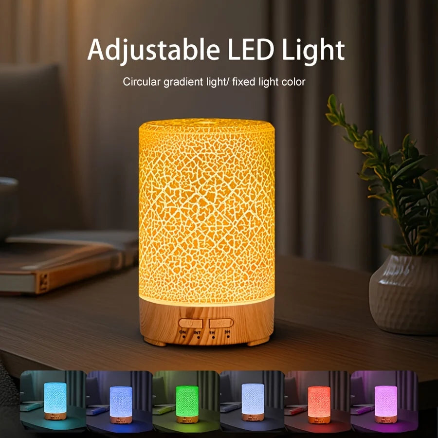 Crack Design Essential Oil Diffuser – 150ml USB Ultrasonic Air Humidifier