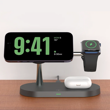 3-in-1 Wireless Charging Station – 15W Magnetic Charger Stand