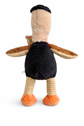 Pirate Chicken Dog Toy – plush squeaky toy with crinkle wings and internal rope for medium & large dogs.