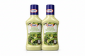Kraft Green Goddess Dressing bottles, 16 Fl Oz, pack of 2, savory and vibrant dressing for salads.