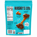 Hershey’s Almond Caramel Clusters Milk Chocolate 20oz bag with almonds and caramel ingredients.