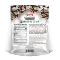 Jennies USDA Organic Coconut, Cacao Nibs and Dark Chocolate Bites package with nutrition facts for organic coconut cacao chocolate bites.