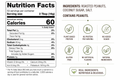 Nutrition facts for PBfit Peanut Butter Powder highlighting high protein peanut butter powder benefits.