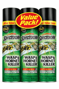 Spectracide Wasp & Hornet Killer Spray 20 oz (3-Pack) with 27 ft Jet Spray, outdoor insect killer for wasps and hornets.