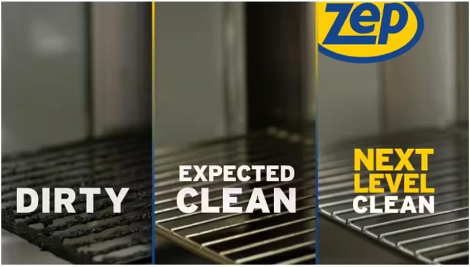 Zep Commercial Grill And Oven Cleaner aerosol can with citrus scent for effective cleaning of grills and ovens.